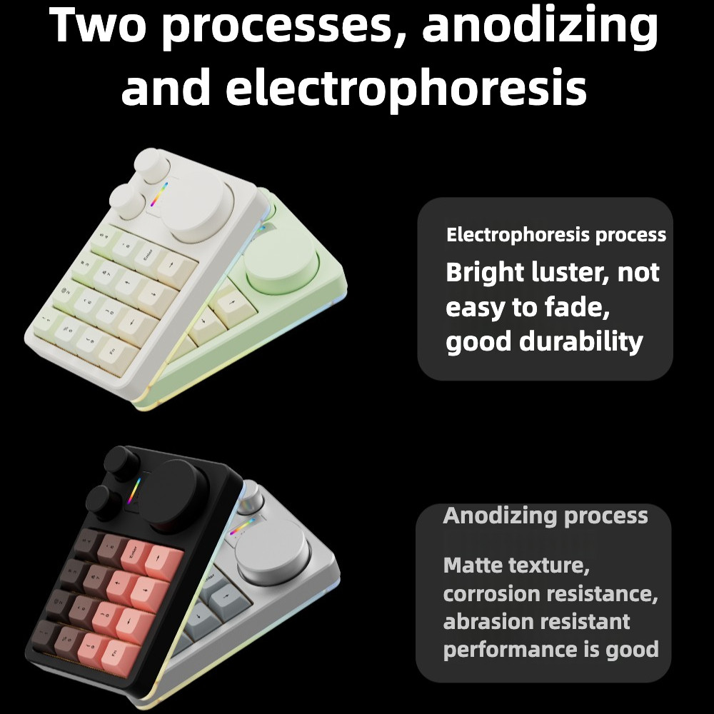 MMD KM16Pro Tri-mode CNC Aluminum Mechanical Keypad Bluetooth wireless ...