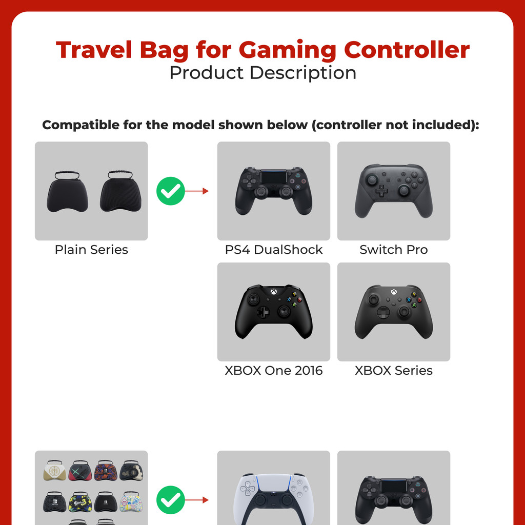 PS4 PS5 XBOX ONE/SERIES Switch Pro Controller Bag Nylon Eva Case Cover ...