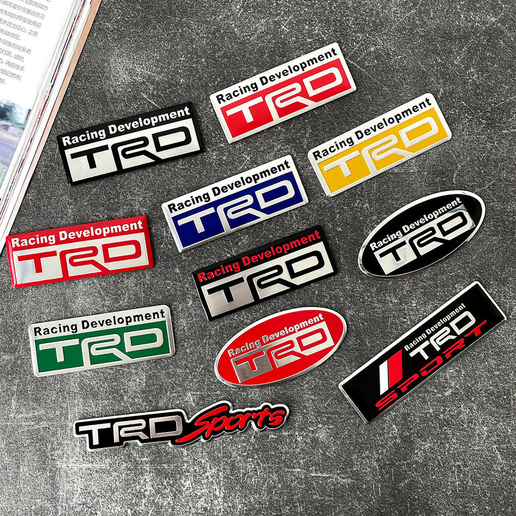 TOYOTA TRD Sports 3D Aluminum Car Accessories Decoration Sticker Side ...