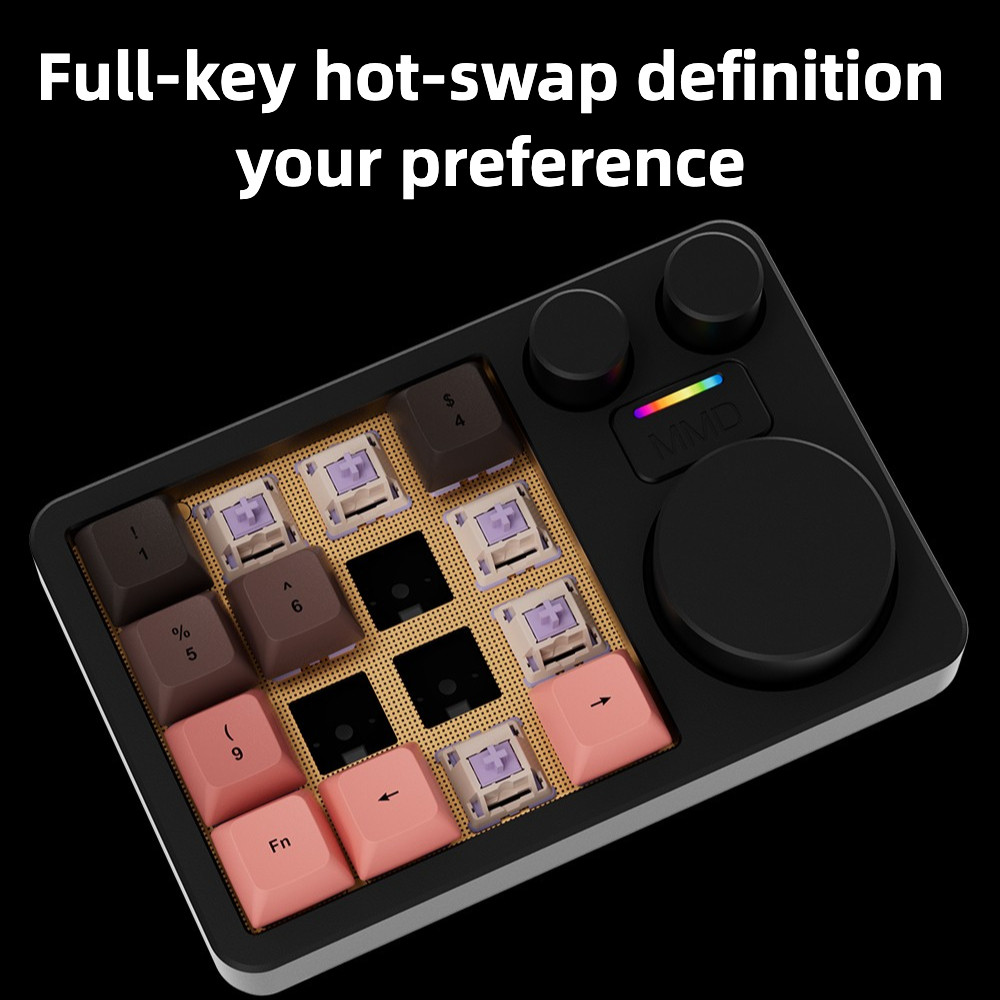 MMD KM16Pro Tri-mode CNC Aluminum Mechanical Keypad Bluetooth wireless ...