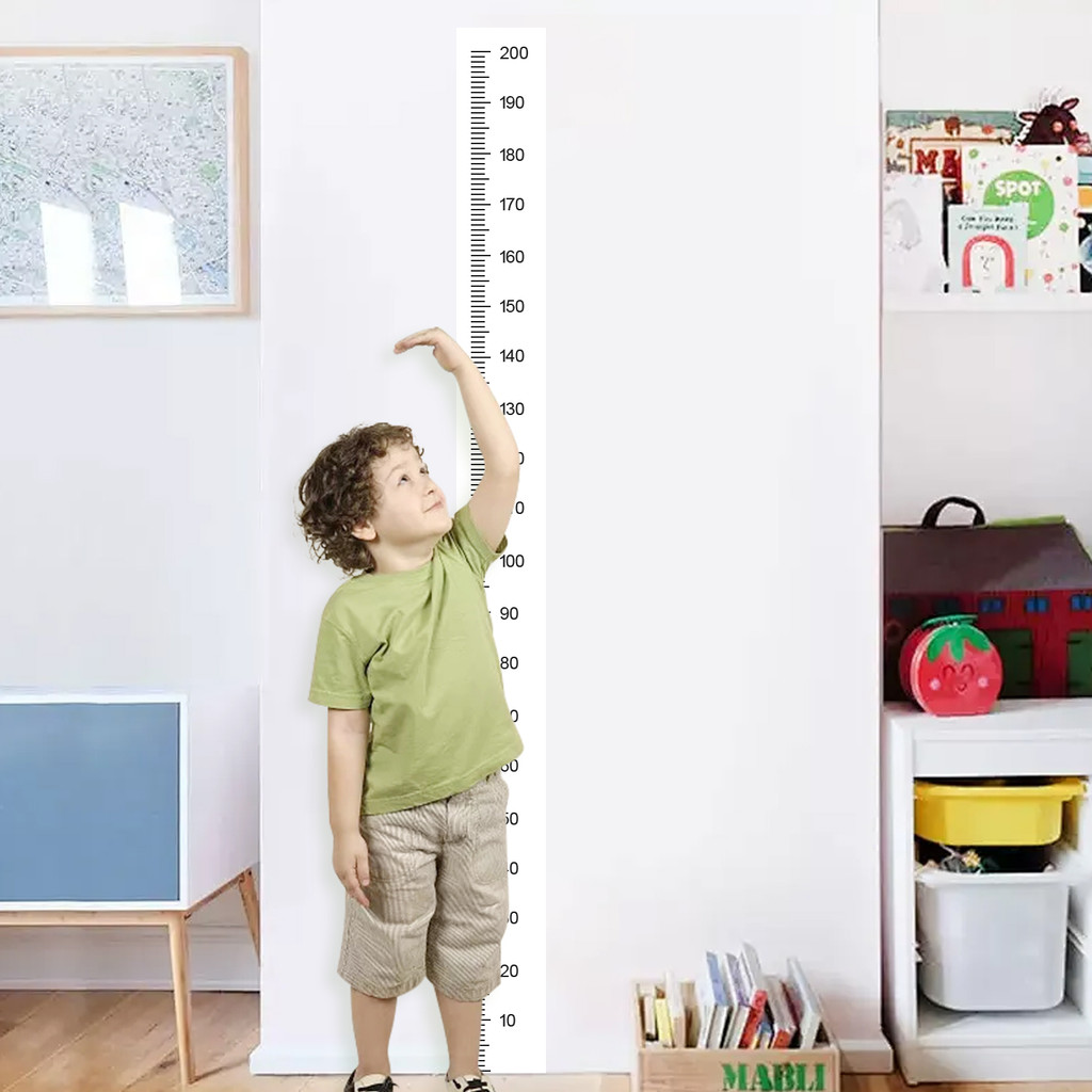 Self-Adhesive Transparent Height Scale Wall Sticker - Kids Measure ...