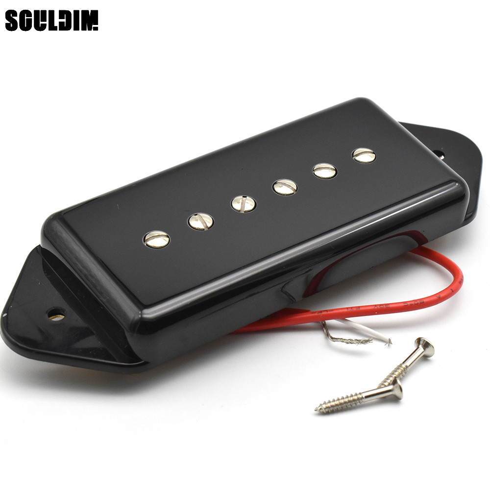 Artec ASA91 Alnico 5 P90 Dogear Single Coil Pickup Brug Element 7.5K voor Elektrische Gitaar, Zwart
