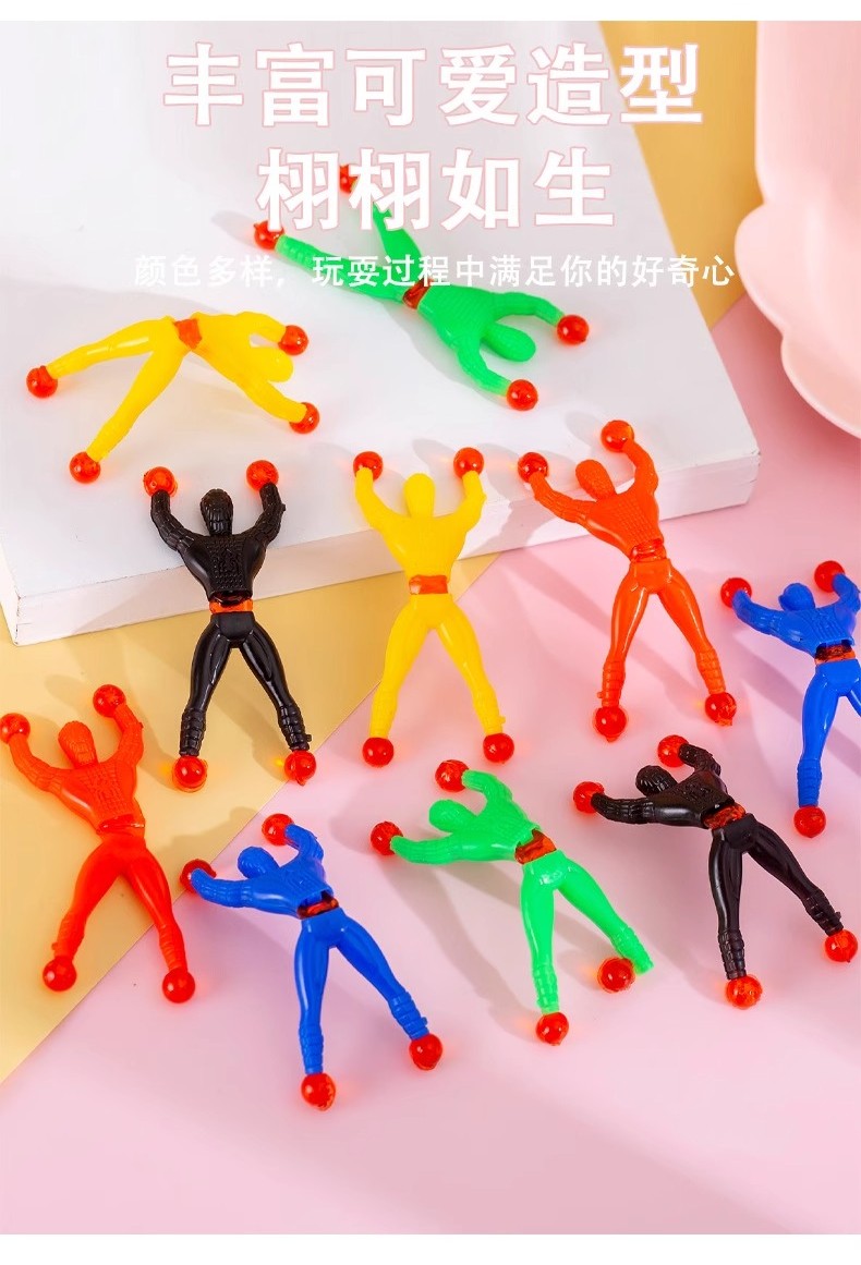 Climbing Spiderman Toy Decompression Sticky Palm Boy Sticky Wall ...