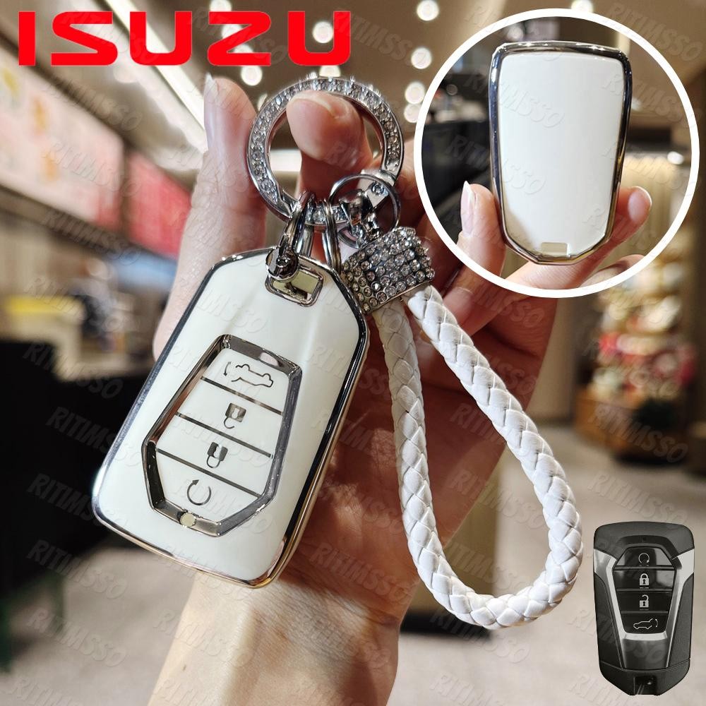 Cute 4 Buttons Car Key Case Shell, Fit for Isuzu New MU-X X Series DMAX ...