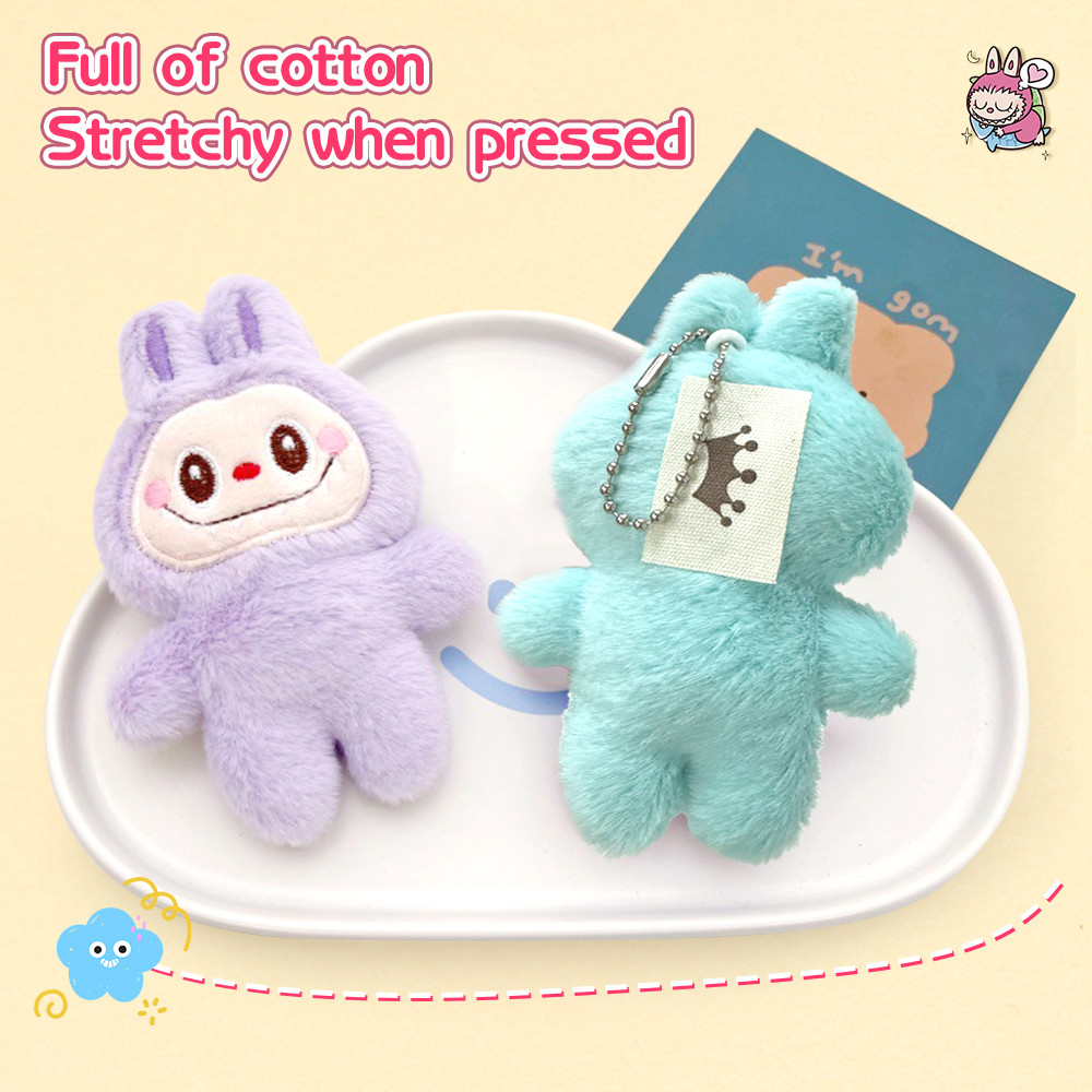 BEVAVAR Labubu Pendant Keychain Cute Plush Keychain for Bag Keychain ...