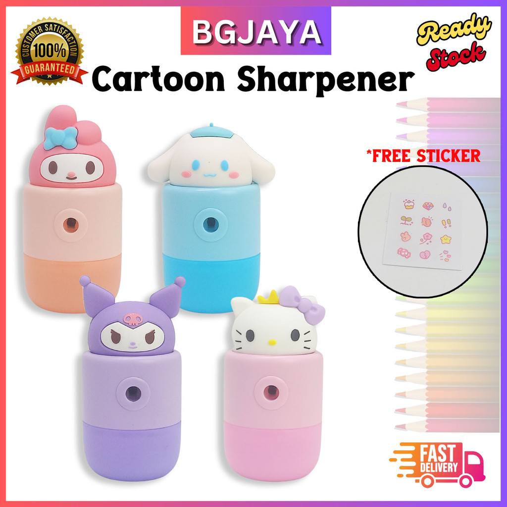 Pencil Sharpener Pencil Sharpeners Pengasah Pensil Free Sticker (BGJAYA ...