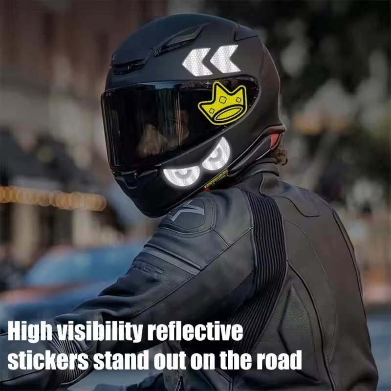 Motorcycle Helmet Reflective Stickers - Night Warning Sign Sticker ...