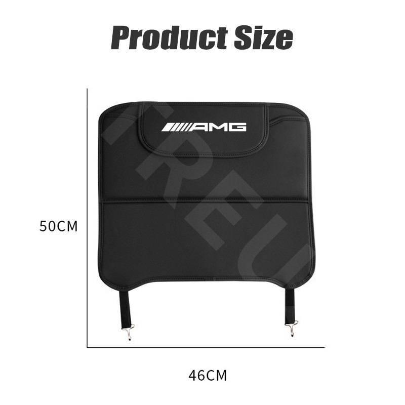 Mercedes Benz AMG Leather Car Seat Back Anti Kick Mat Waterproof ...