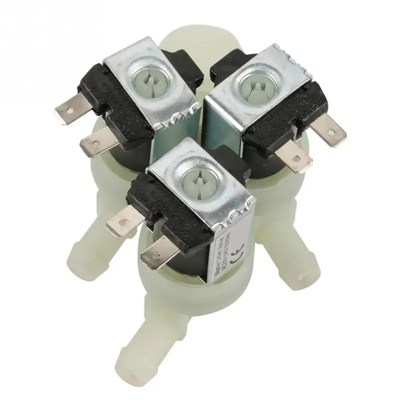 AC 220V 3 Way Electric Solenoid Valve Water Inlet N/C Normal Electric ...
