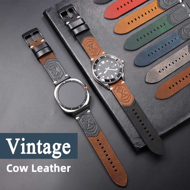 22mm Retro Geunine Leather Watch Strap for Panerai Watch Band ...