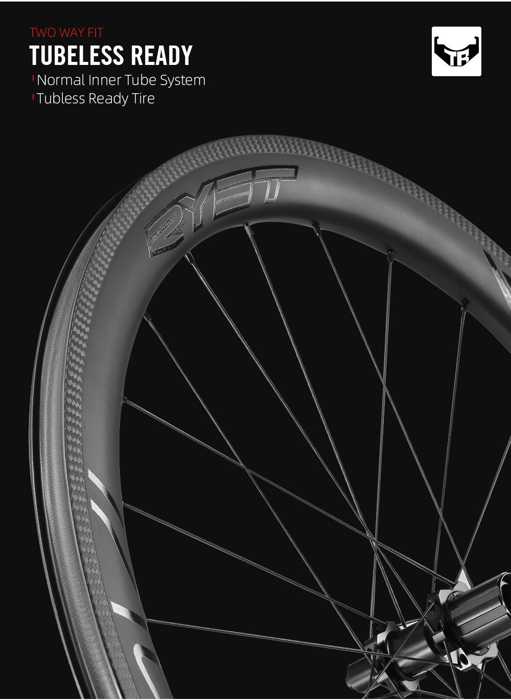 2025 RYET Rim Brake Road Carbon Wheels V Brake Road Carbon Wheels ...