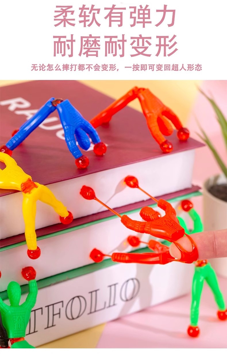 Climbing Spiderman Toy Decompression Sticky Palm Boy Sticky Wall ...
