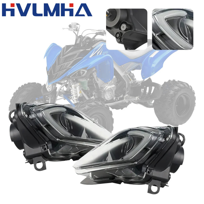 Front LED Headlight DRL For YAMAHA RAPTOR 700 2006-2021 With Yellow ...