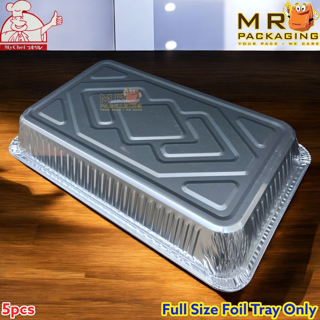 9850-P Aluminium Foil Rectangular Tray Full Size L Size Catering Buffet ...
