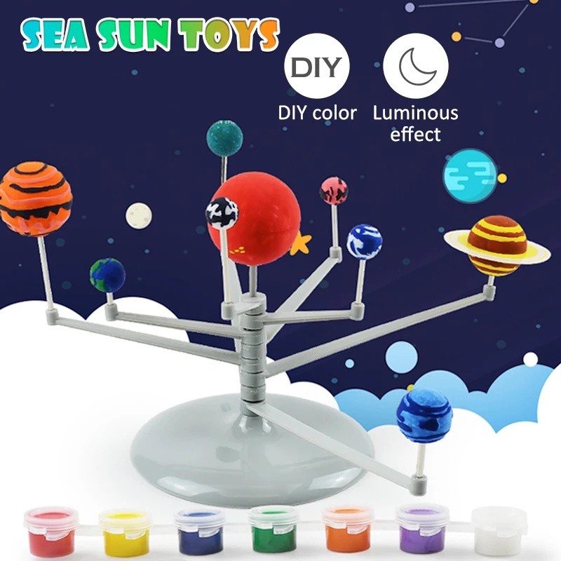 Solar System Planets DIY Educational Kit Kids Colouring Science Project ...