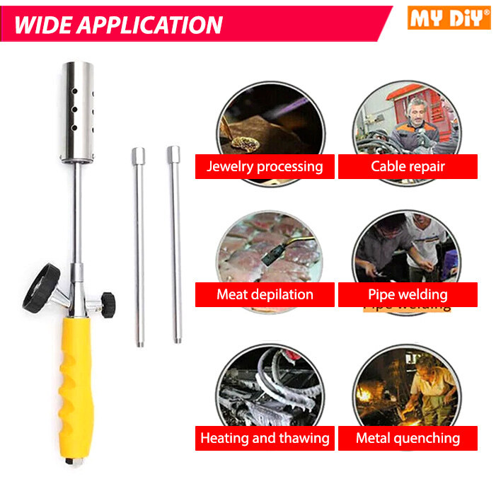 Extension Butane Gas Torch Flame Gun Long Nozzle Strong Thermal Welding ...