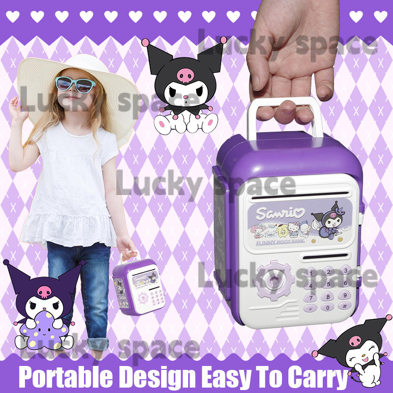 Labubu Key Piggy Bank Toys For Kids Kuromi Tabung Duit Kanak Kanak ...