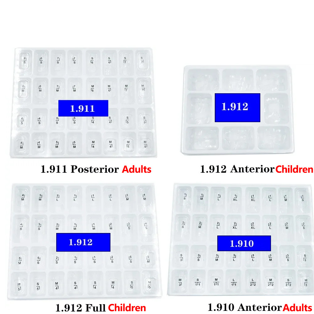 Dental Transparent Crowns Adult Kids Dentist Kit 1.910/1.912 Temporary ...