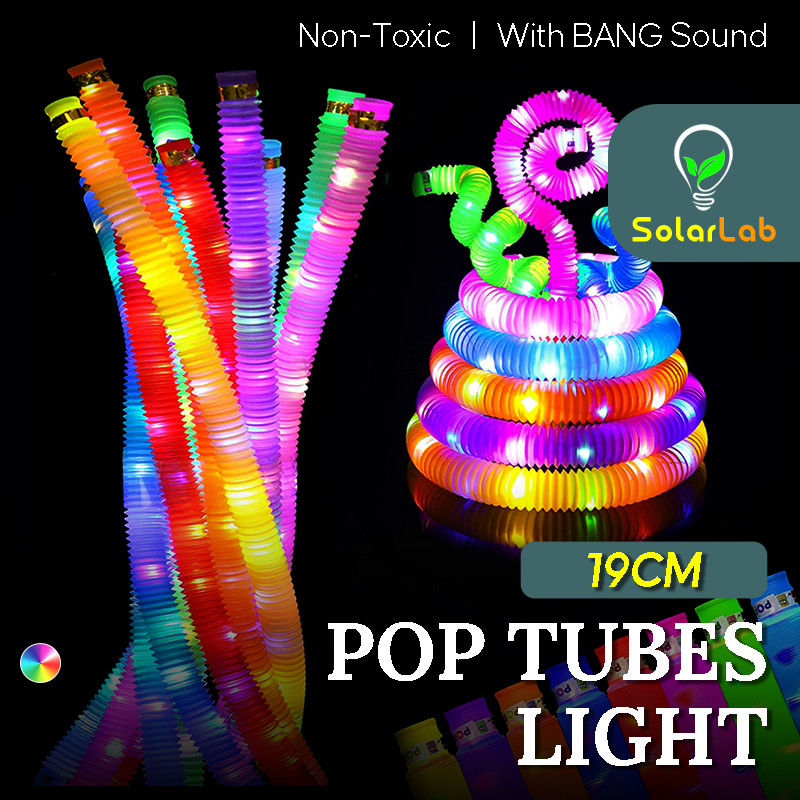 LED Pop Tube Lights Kid Children Sensory Fidget Educational Toy Party ...