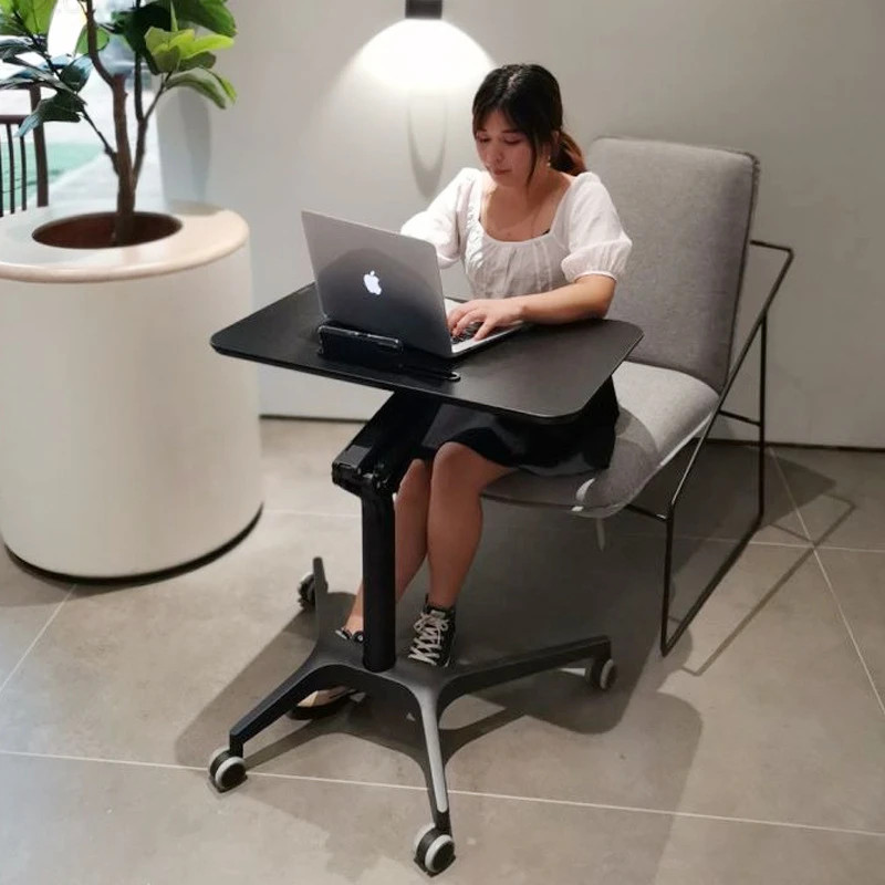Standing pneumatic automatic lift table computer office lazy bedside ...