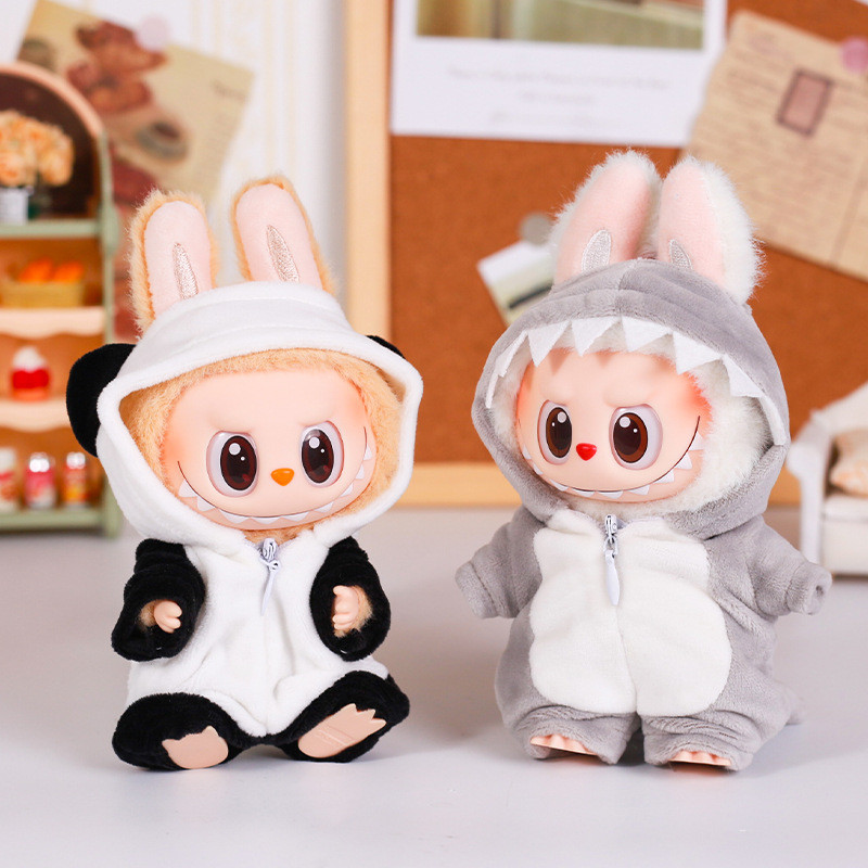 CF （No dolls）For Labubu v1/v2/v3 baby clothes multi-colored animal ...