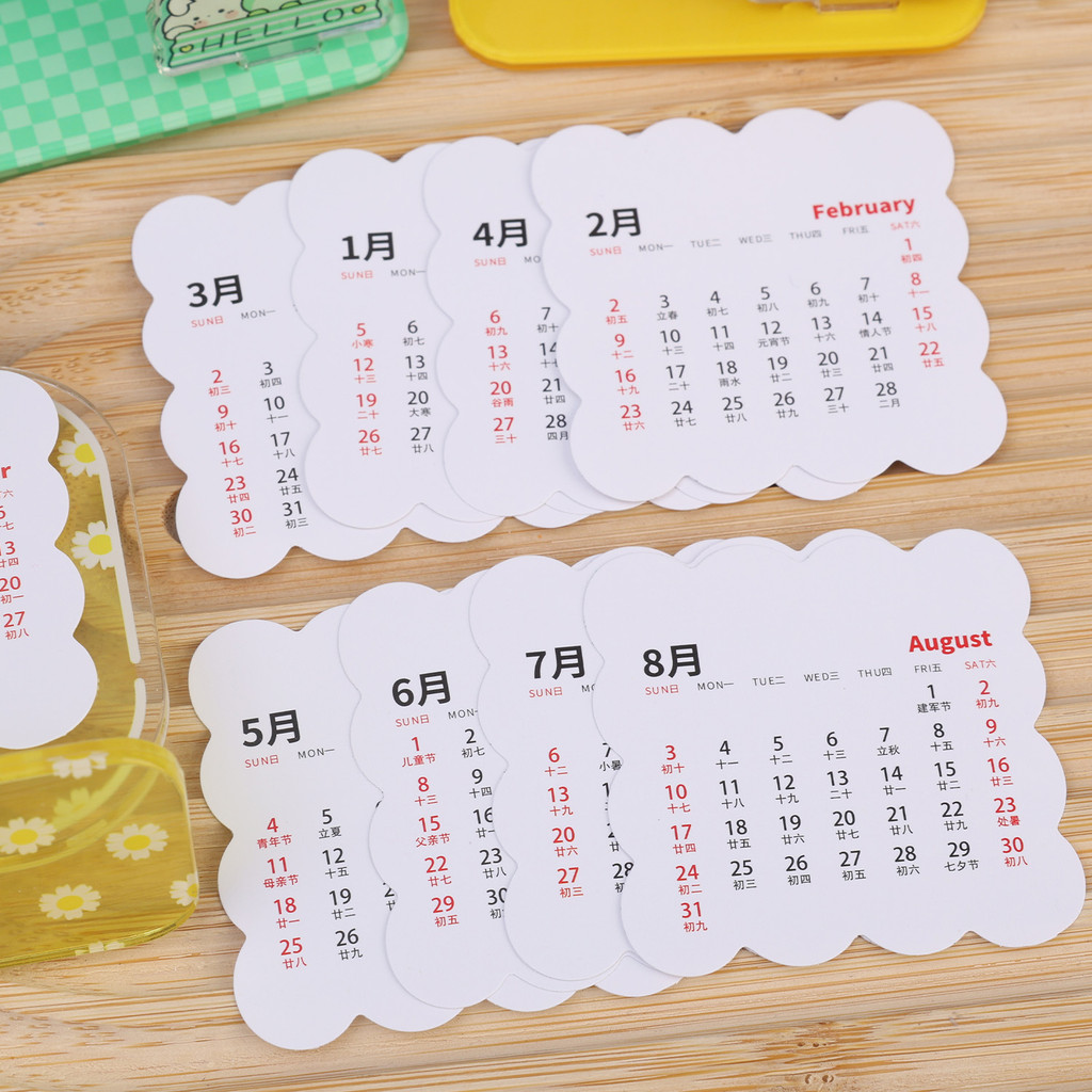 2025 Capybara Acrylic Yearly Calendar Clips - Mini Transparent Daily ...