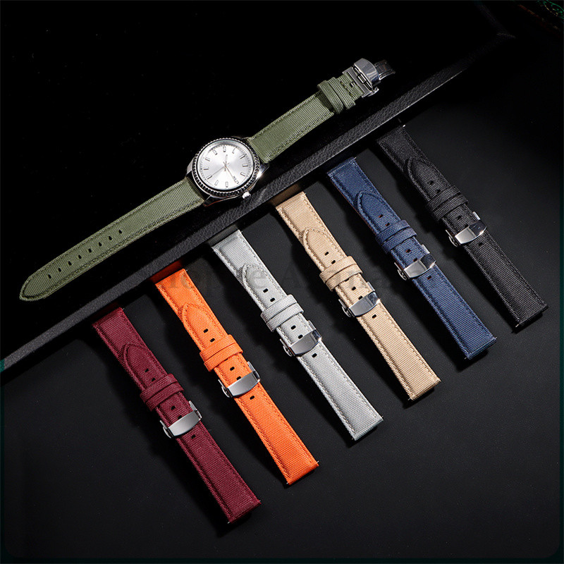 20mm 22mm Sailcloth Watch Strap for Omega for Seiko Business Nylon ...
