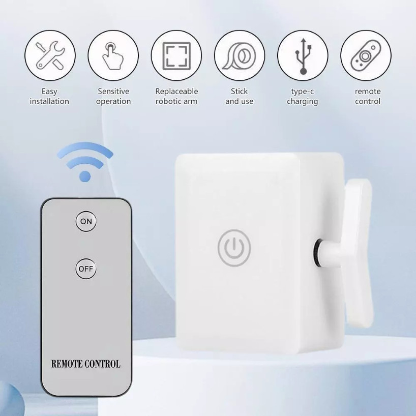 READY!New Wireless Light Button Remote Button Lazy Lights Off Finger ...