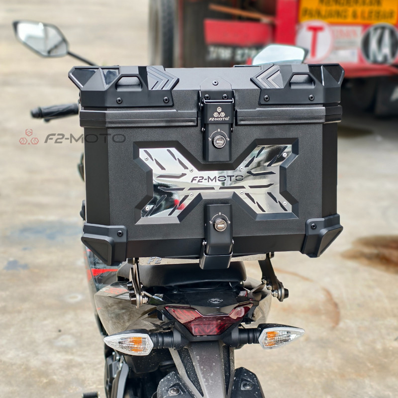 F2-MOTO Top Box 45L Triple Black ,hitam ,ABS,universal box | Shopee ...