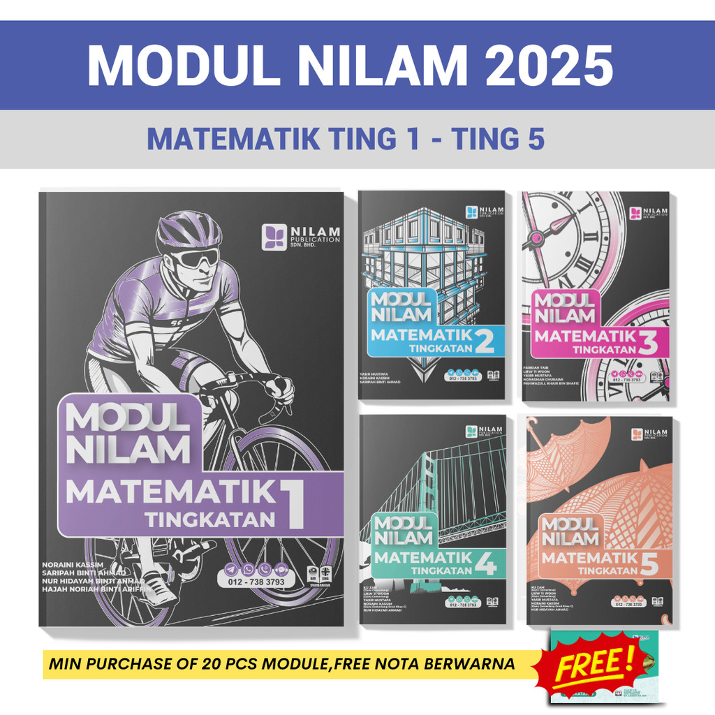 NILAM Modul Matematik Tingkatan 1 2 3 4 5 (2025) Dwibahasa | Shopee ...