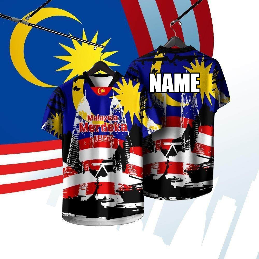 [Free Custom Name] Merdeka Clothes 68 Year Jersey Sublimation ...
