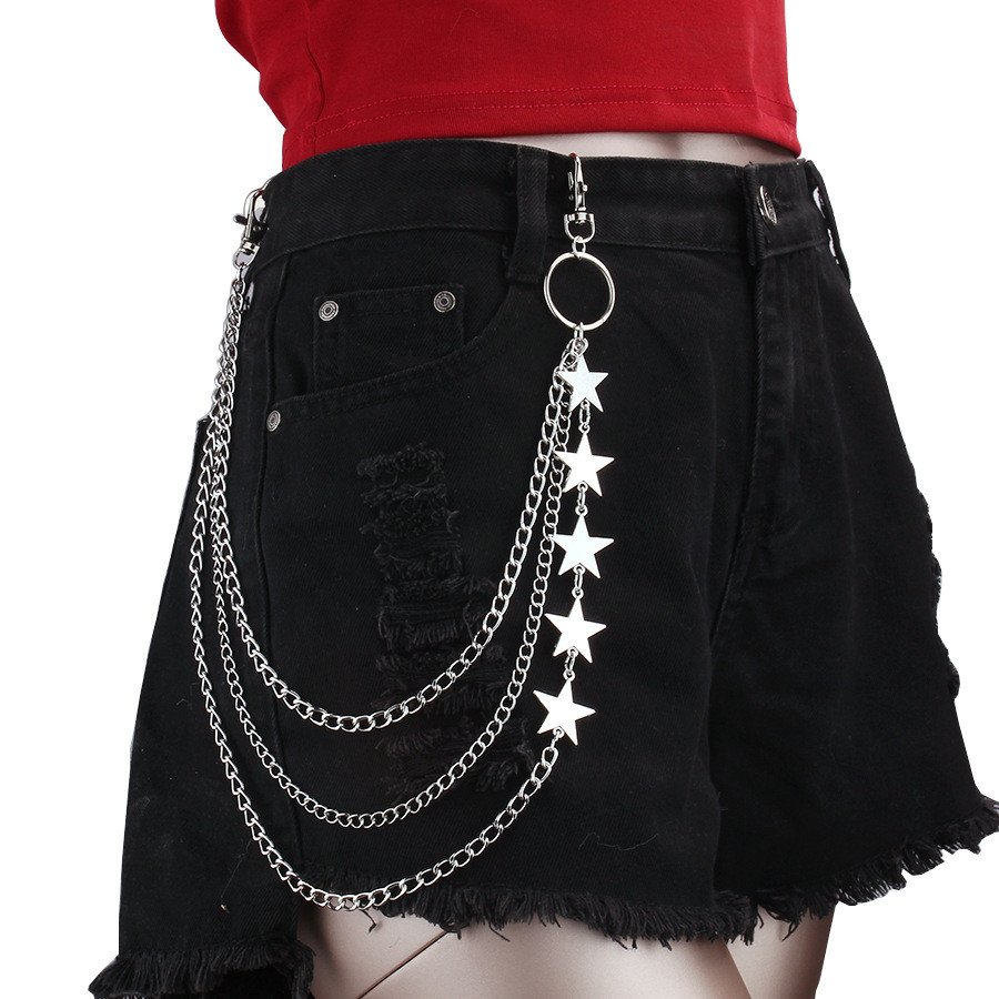 Plaid print bowknot metal chain short pant set