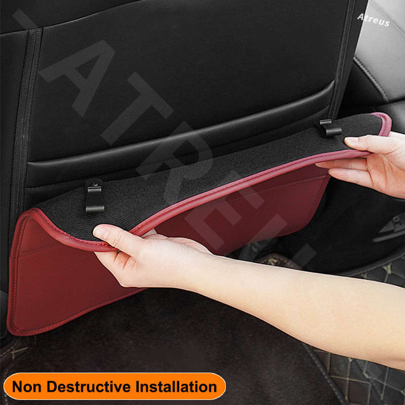 Mercedes Benz AMG Leather Car Seat Back Anti Kick Mat Waterproof ...