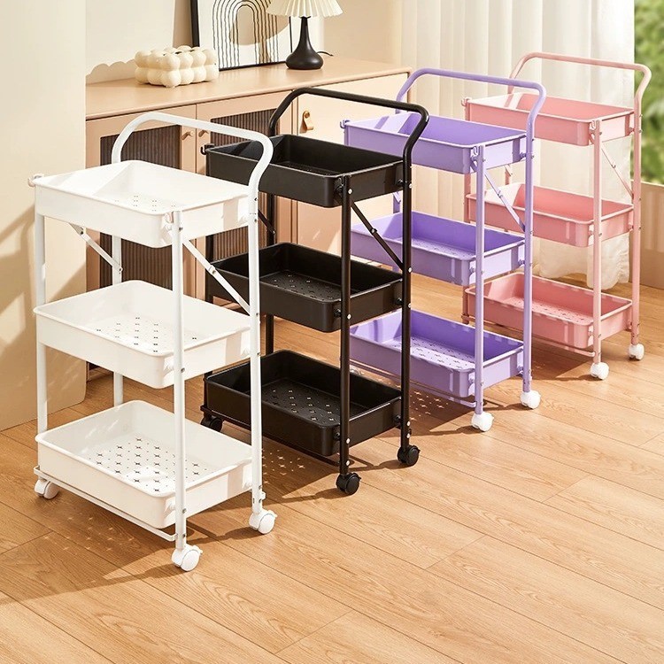 Small Trolley Rack Kitchen Floor-standing Bedroom Multi-Layer Book ...