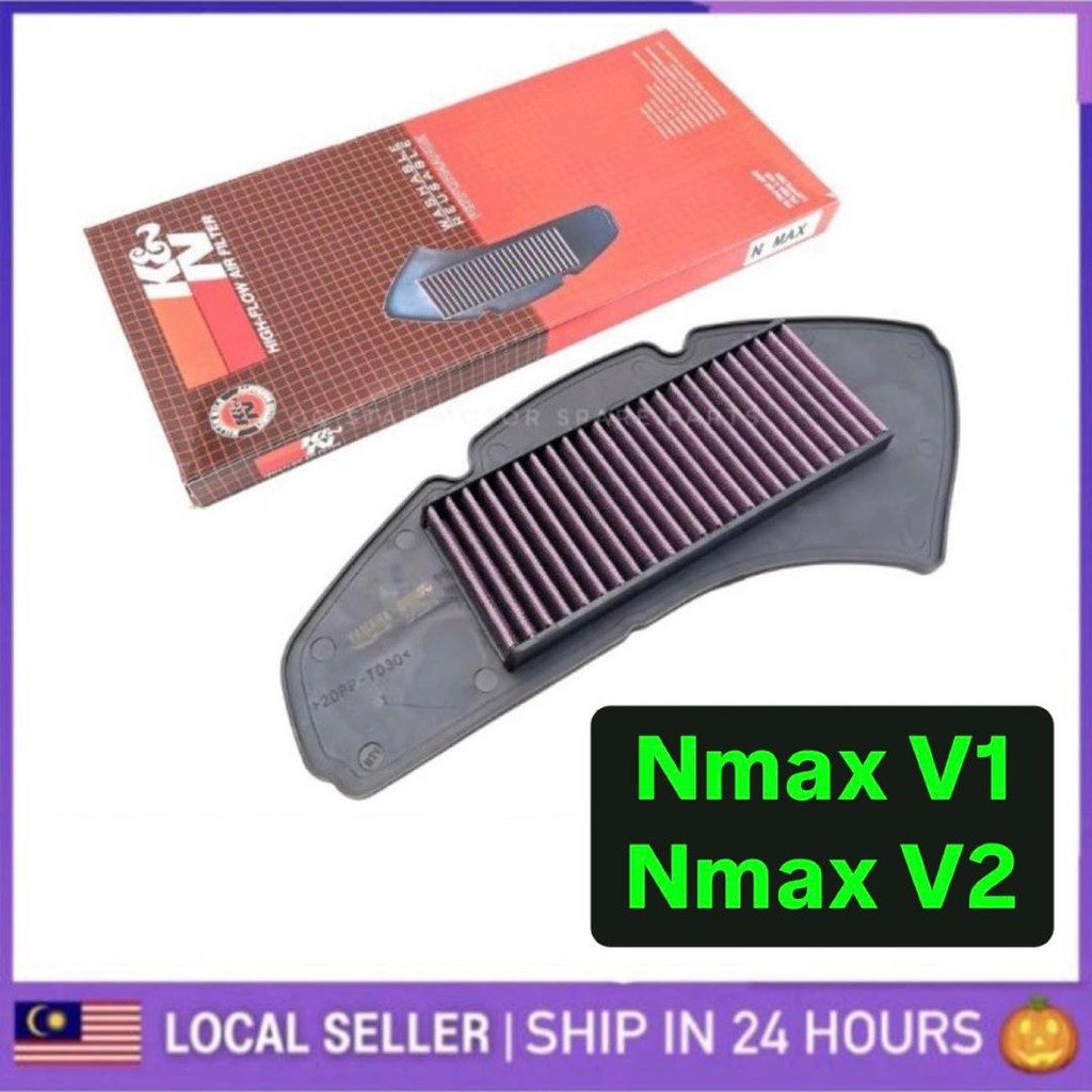 K&N RACING NMAX V1 V2 RACING AIR FILTER CLEANER PENAPIS KOTAK BOX ANGIN ...
