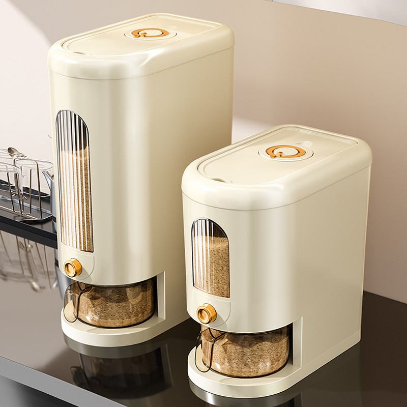Ample Space Automatic Rice Dispenser Multi Usage Airtight Seal Grain ...