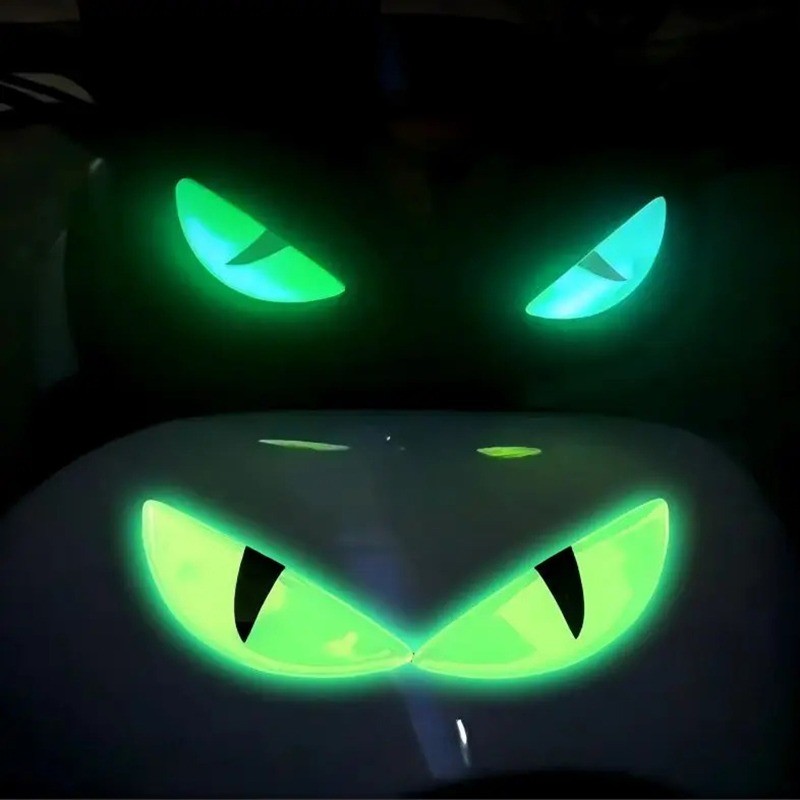 [ Featured ] 3D Luminous Cat Eyes Sticker - Devil's Eye Reflective ...