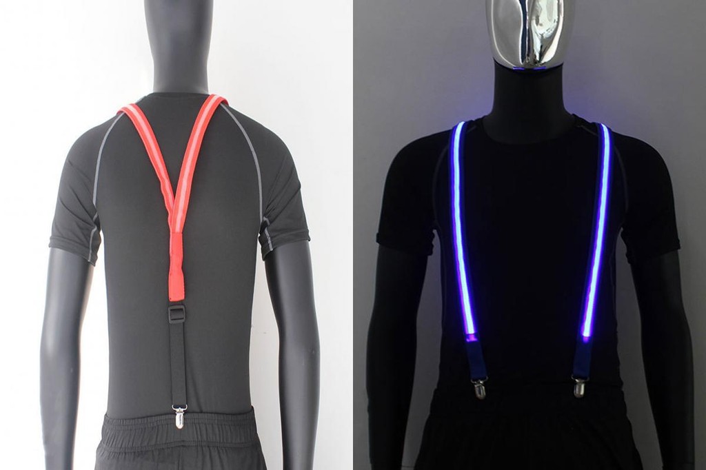 Creative Men Fashion Accessory Luminous Strap Suspender Led Glow ...
