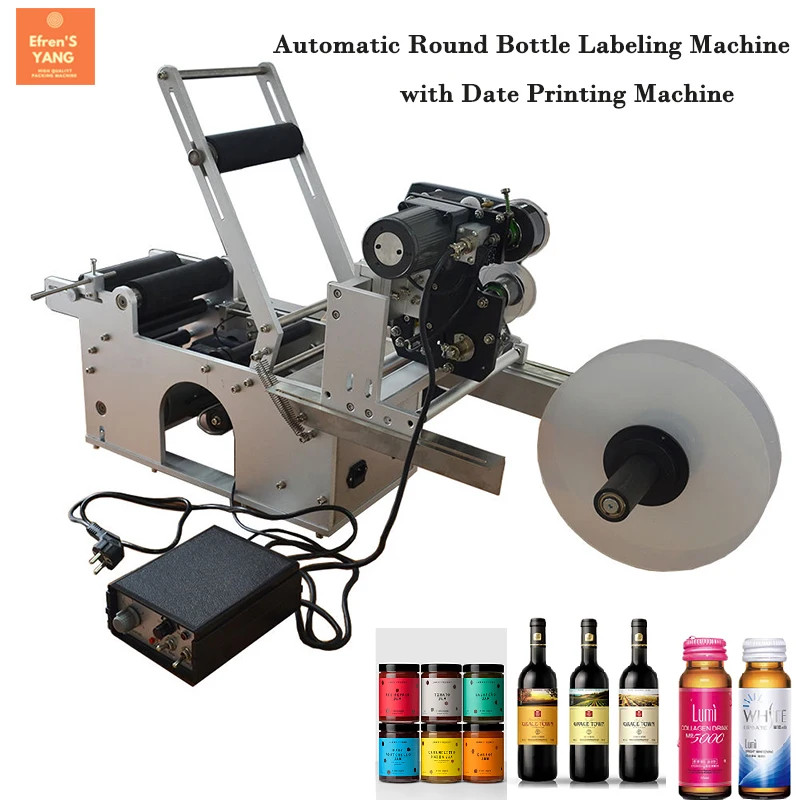 Semi Automatic Wine Bottle Labeling Printing Machine Sensor Adhesive ...