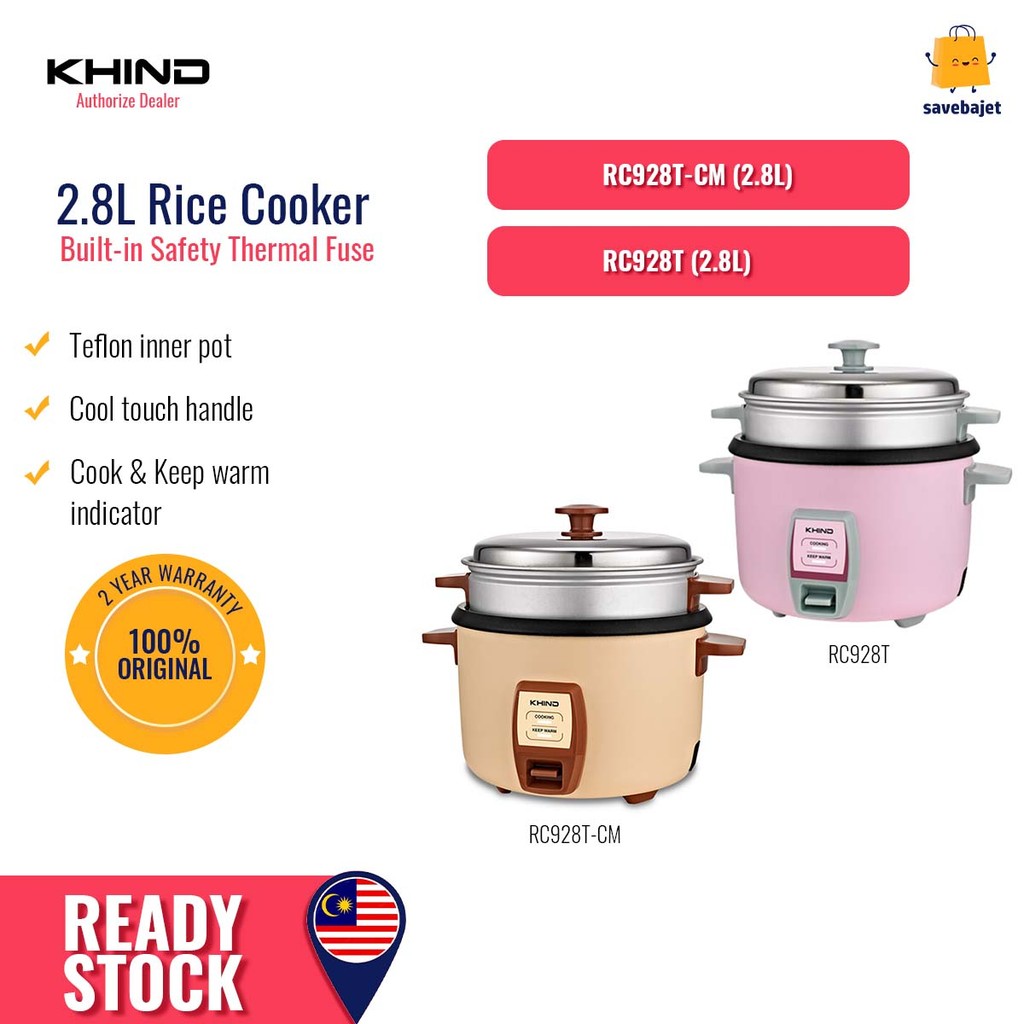 Khind Periuk Nasi 9 Series Electric Rice Cooker (2.8L) RC928T | Shopee ...
