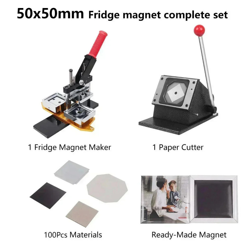 50×50mm Fridge Magnet Maker Machine Square Refrigerator Magnets Badge ...