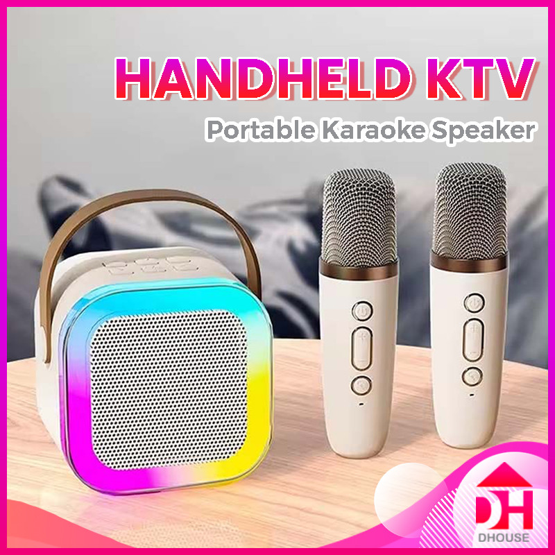 K12 Mini Karaoke Bluetooth Speaker With Wireless Microphone Portable ...
