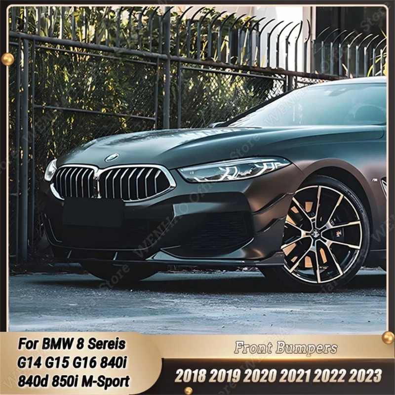3Pcs Front Bumper Lip Splitter Spoiler Body Kit Tuning For BMW 8 Series ...