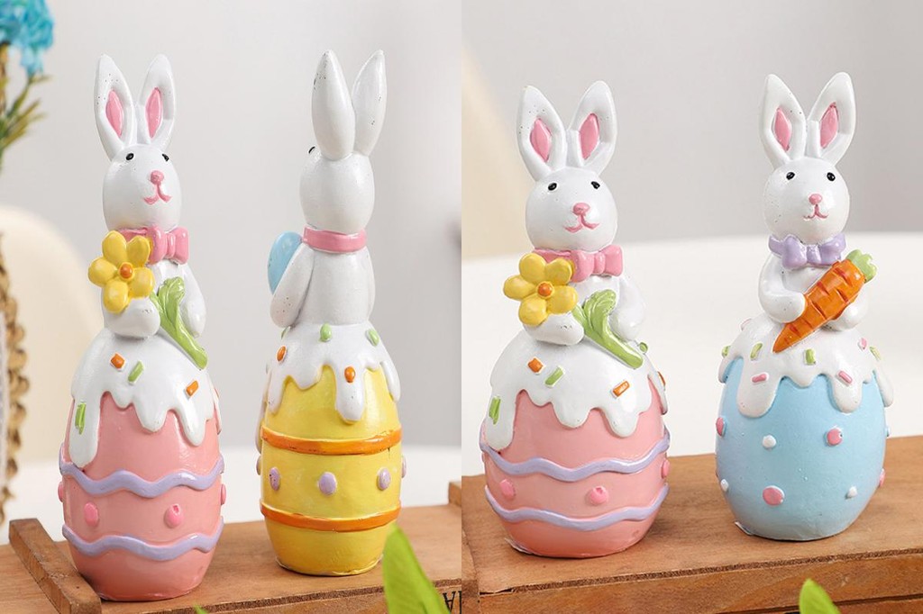 soulmate| High-quality Bunny Statue Hand-painted Rabbit Sculpture ...