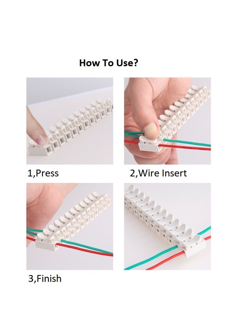 50PCS CH-2 Quick Wire Connection Terminals Wire Connectors diy Model ...
