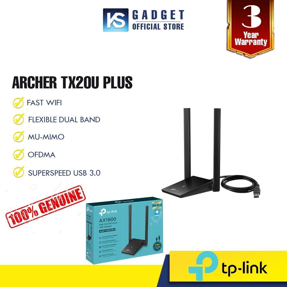 TP-LINK Archer TX20U Plus AX1800 Dual Antennas High Gain Wireless USB ...