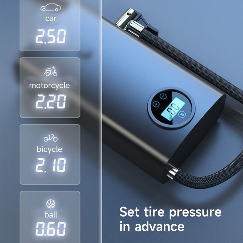 12V Portable Car Tyre Electric Pump –Wired (CIG) / Wireless (USB) Air ...