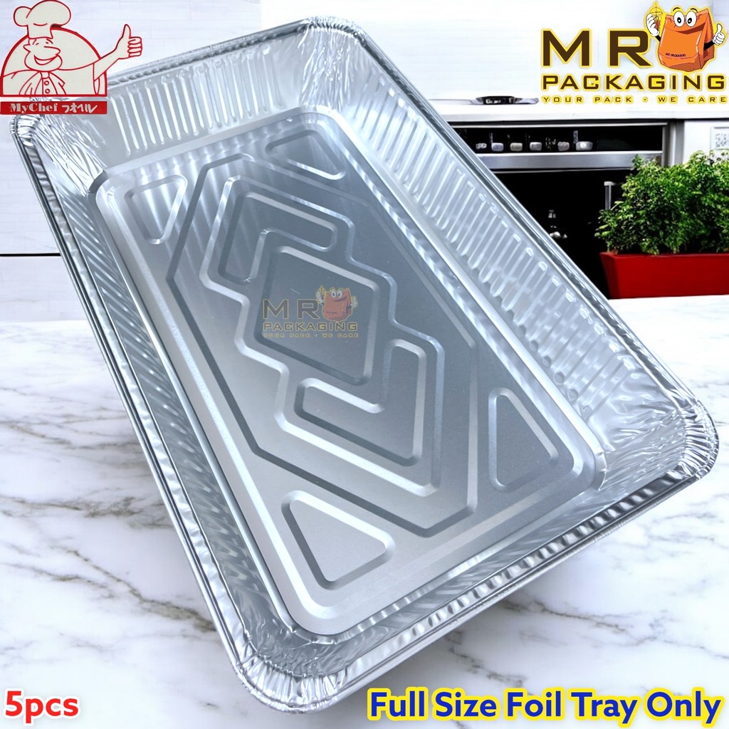 9850-P Aluminium Foil Rectangular Tray Full Size L Size Catering Buffet ...
