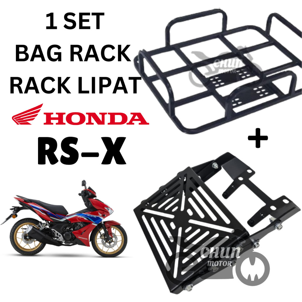 Rack Adjustable EMS + Besi Bag Rack For Motorcycle Honda RSX Rs-x 150 ...