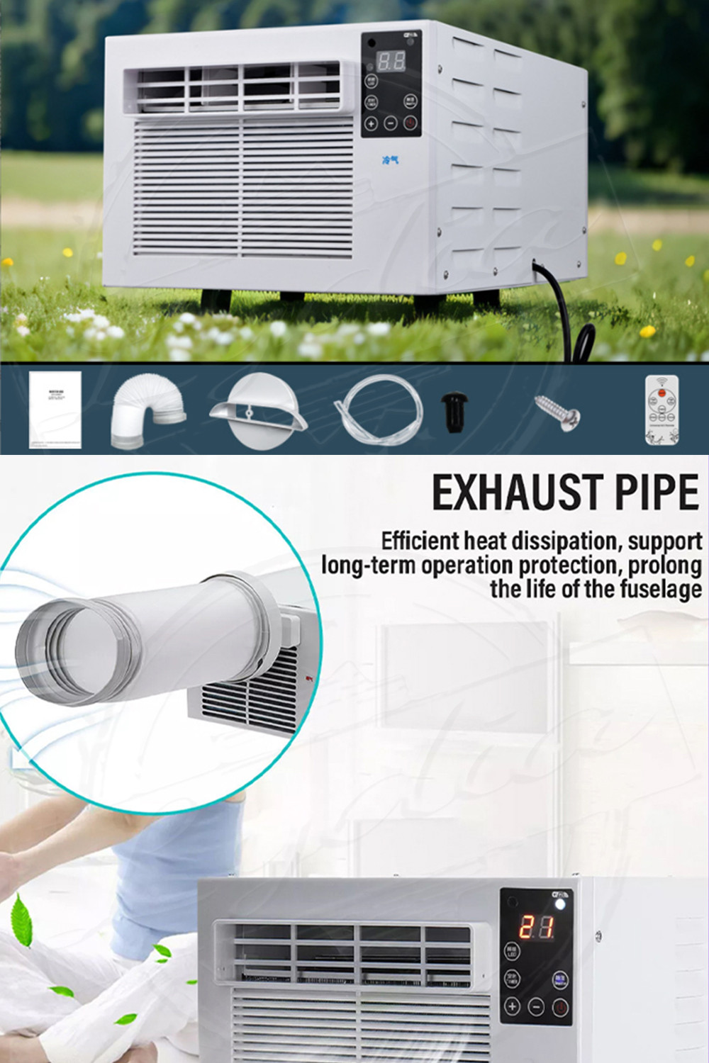 3500WPortable mini Air Conditioner AC 5-8m³ Mini conditioning fan Quick ...